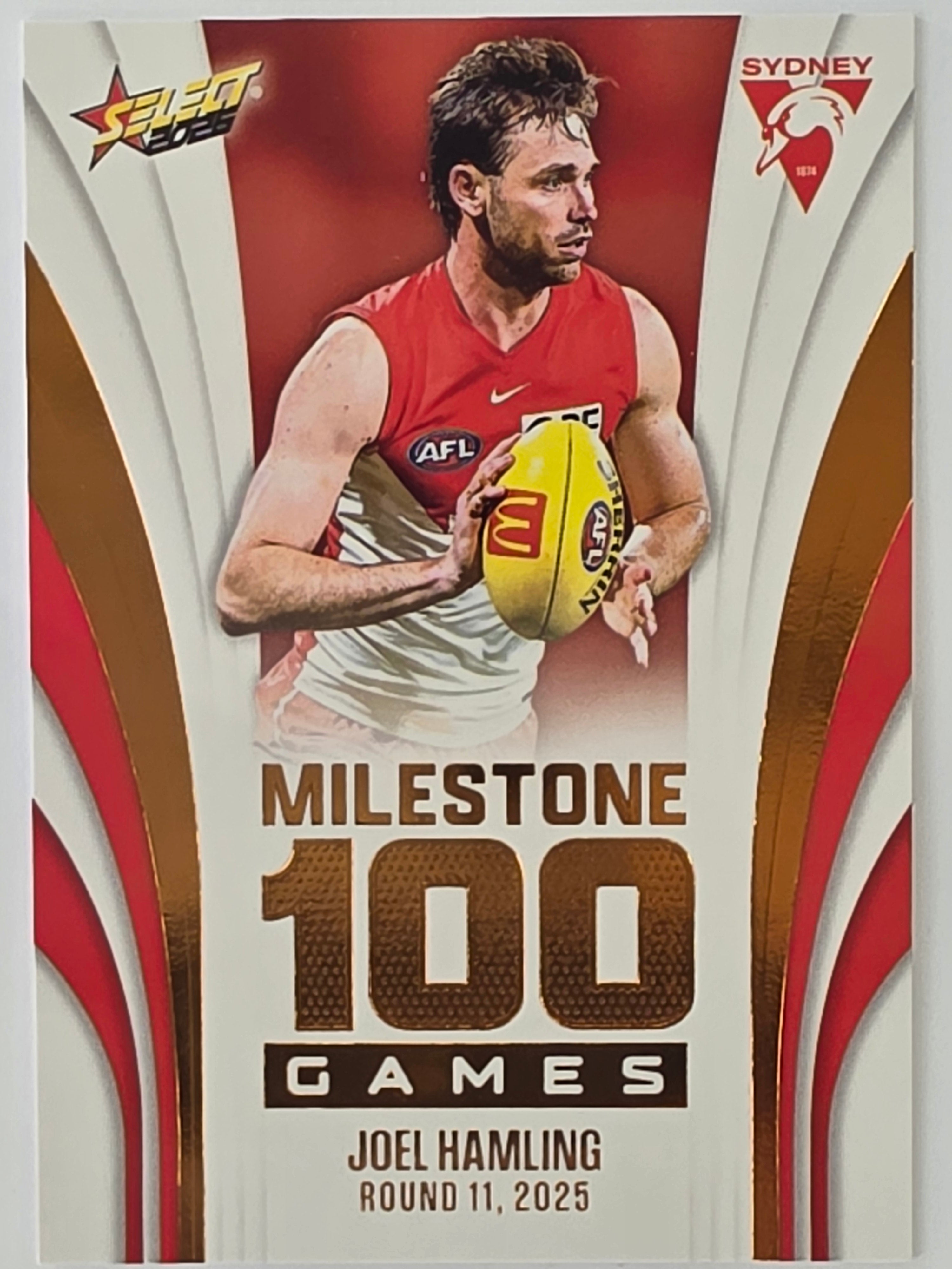 2026 AFL Footy Stars Milestone Games MG91 Joel Hamling - Sydney Swans