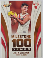 2026 AFL Footy Stars Milestone Games MG92 Justin McInerney - Sydney Swans