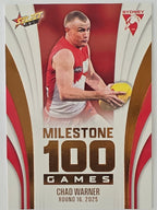 2026 AFL Footy Stars Milestone Games MG93 Chad Warner - Sydney Swans