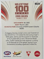 2026 AFL Footy Stars Milestone Games MG94 Errol Gulden - Sydney Swans