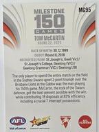 2026 AFL Footy Stars Milestone Games MG95 Tom McCartin - Sydney Swans