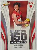 2026 AFL Footy Stars Milestone Games MG97 Nick Blakey - Sydney Swans