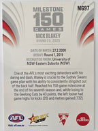 2026 AFL Footy Stars Milestone Games MG97 Nick Blakey - Sydney Swans