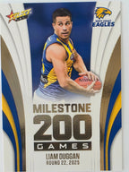 2026 AFL Footy Stars Milestone Games MG100 Liam Duggan - West Coast Eagles