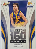2026 AFL Footy Stars Milestone Games MG101 Liam Baker - West Coast Eagles