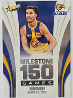 2026 AFL Footy Stars Milestone Games MG101 Liam Baker - West Coast Eagles