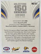 2026 AFL Footy Stars Milestone Games MG101 Liam Baker - West Coast Eagles