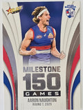 2026 AFL Footy Stars Milestone Games MG102 Aaron Naughton - Western Bulldogs
