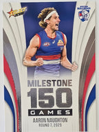 2026 AFL Footy Stars Milestone Games MG102 Aaron Naughton - Western Bulldogs