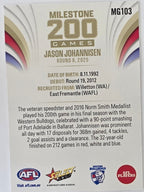 2026 AFL Footy Stars Milestone Games MG103 Jason Johannisen - Western Bulldogs