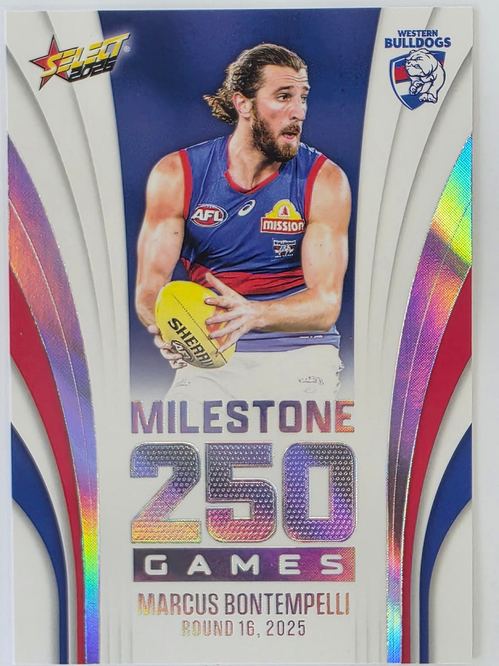 2026 AFL Footy Stars Milestone Games MG104 Marcus Bontempelli - Western Bulldogs