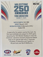 2026 AFL Footy Stars Milestone Games MG105 Tom Liberatore - Western Bulldogs