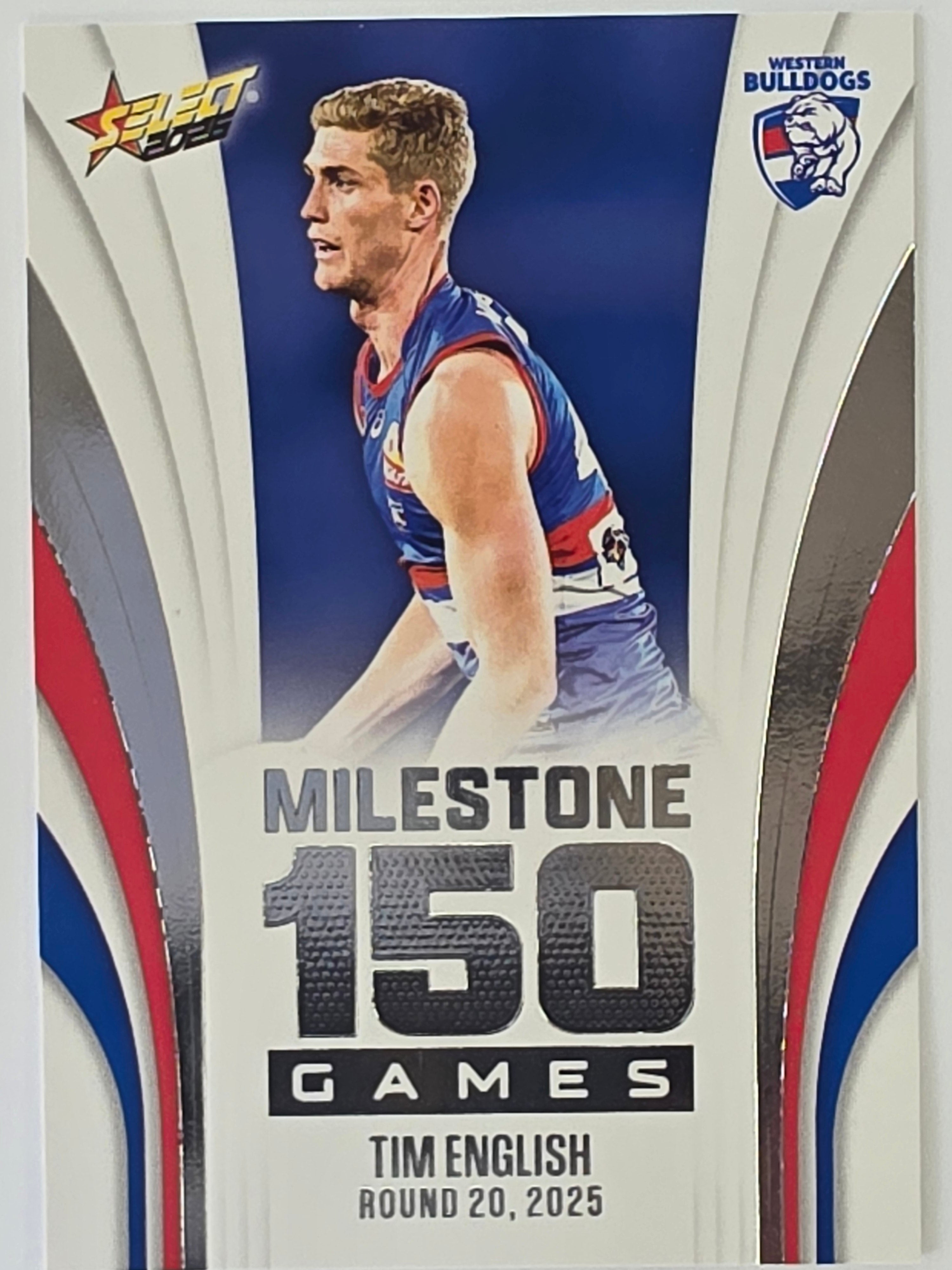 2026 AFL Footy Stars Milestone Games MG106 Tim English - Western Bulldogs