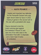 2026 AFL Footy Stars Select Rewind SR50 Alex Pearce - Fremantle Dockers