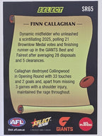 2026 AFL Footy Stars Select Rewind SR65 Finn Callaghan - GWS Giants