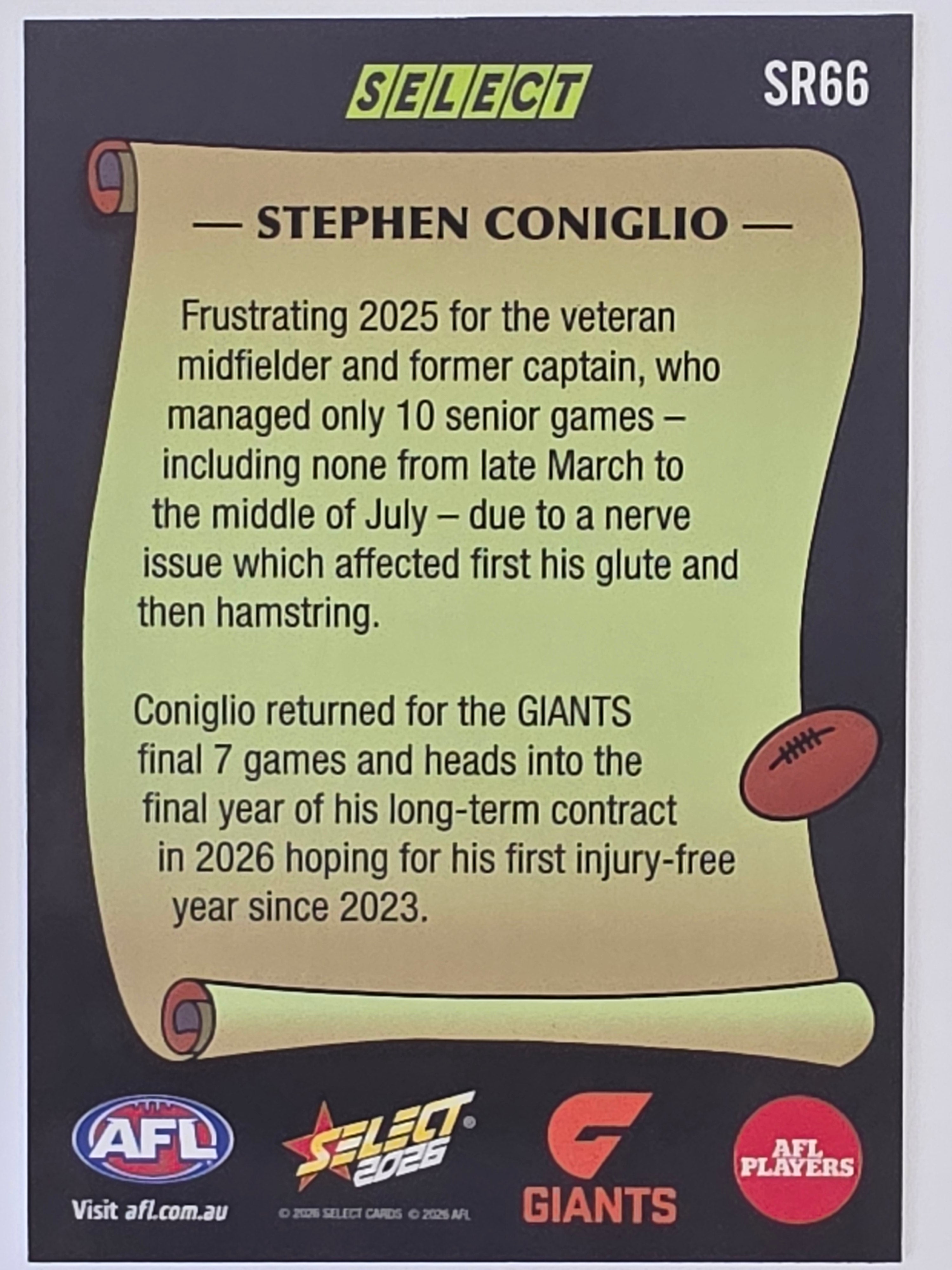 2026 AFL Footy Stars Select Rewind SR66 Stephen Coniglio - GWS Giants
