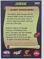2026 AFL Footy Stars Select Rewind SR69 Harry Himmelberg - GWS Giants