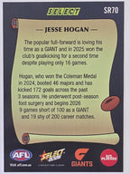 2026 AFL Footy Stars Select Rewind SR70 Jesse Hogan - GWS Giants