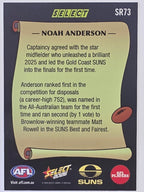 2026 AFL Footy Stars Select Rewind SR73 Noah Anderson - Gold Coast Suns
