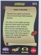 2026 AFL Footy Stars Select Rewind SR75 Sam Collins - Gold Coast Suns