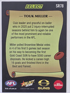 2026 AFL Footy Stars Select Rewind SR78 Touk Miller - Gold Coast Suns