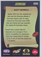 2026 AFL Footy Stars Select Rewind SR80 Matt Rowell - Gold Coast Suns