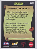 2026 AFL Footy Stars Select Rewind SR98 Christian Salem - Melbourne Demons