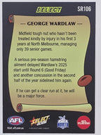 2026 AFL Footy Stars Select Rewind SR106 George Wardlaw - North Melbourne Kangaroos