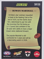 2026 AFL Footy Stars Select Rewind SR130 Rowan Marshall - St Kilda Saints