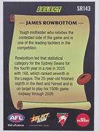 2026 AFL Footy Stars Select Rewind SR143 James Rowbottom - Sydney Swans
