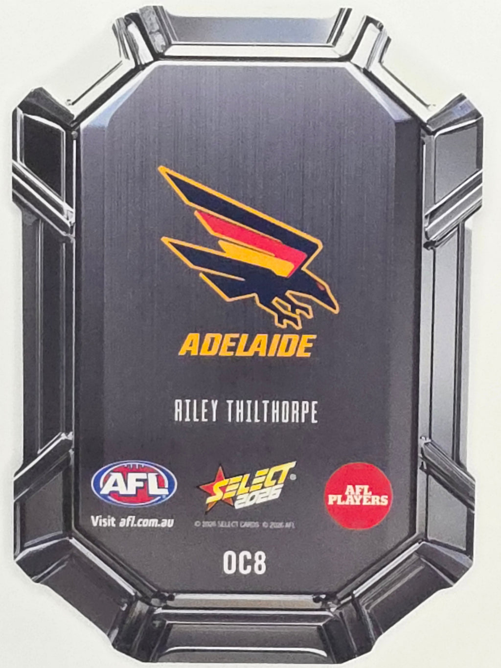 2026 AFL Footy Stars Octane Team Colours O8 Riley Thilthorpe - Adelaide Crows