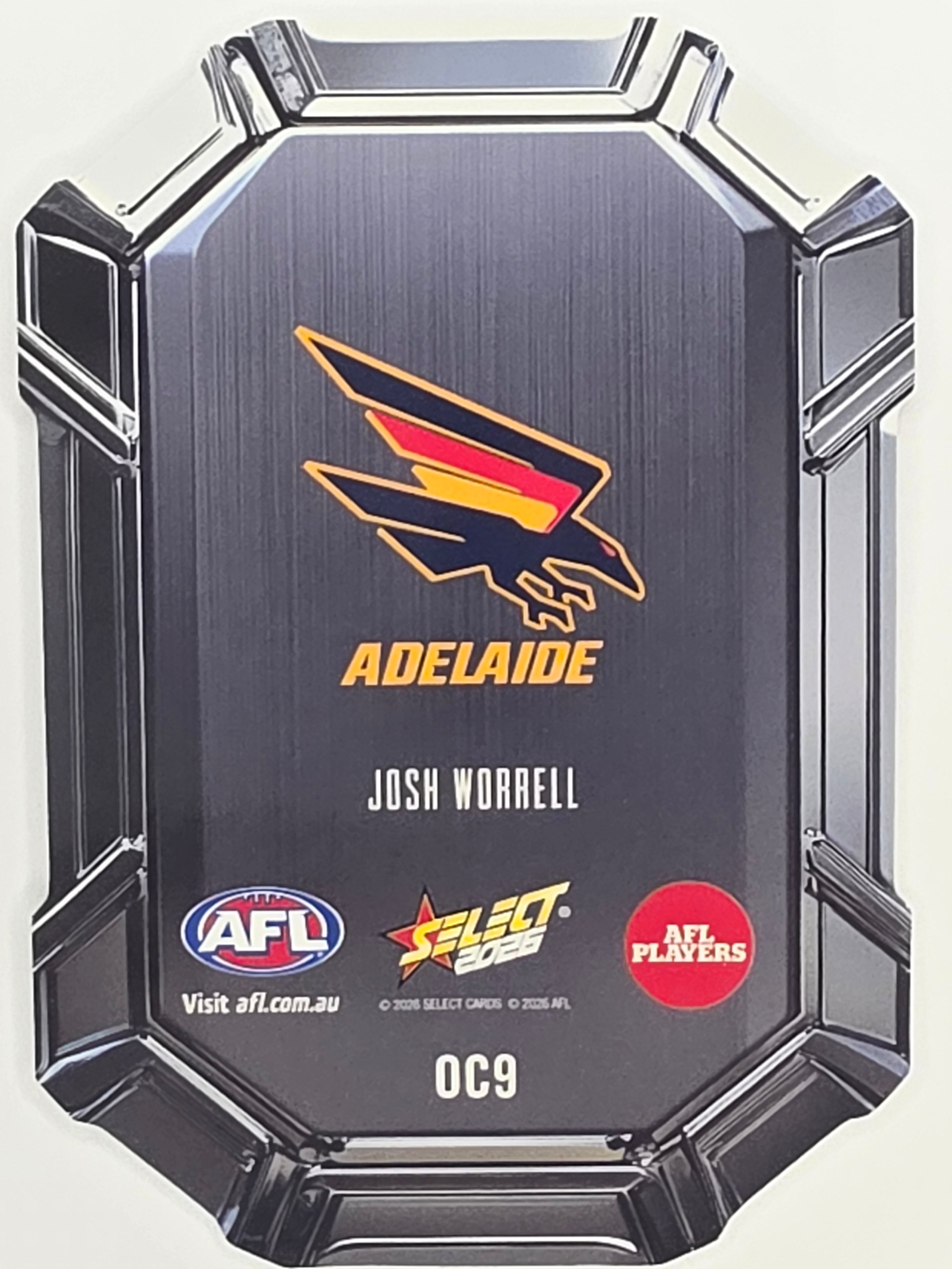 2026 AFL Footy Stars Octane Team Colours O9 Josh Worrell - Adelaide Crows
