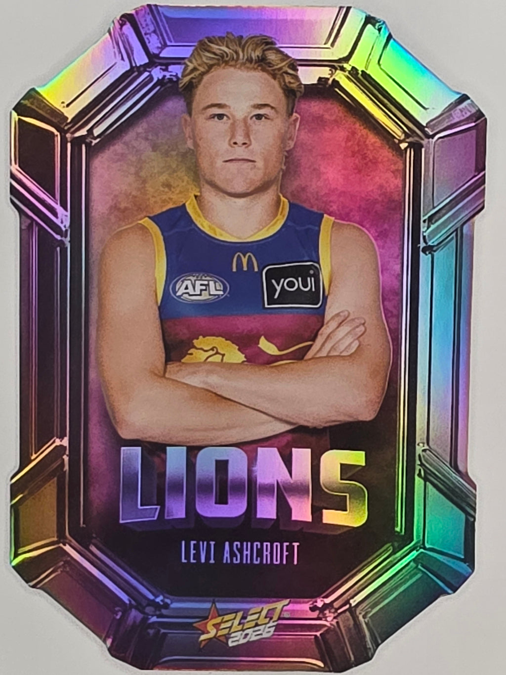 2026 AFL Footy Stars Octane Team Colours O10 Levi Ashcroft - Brisbane Lions