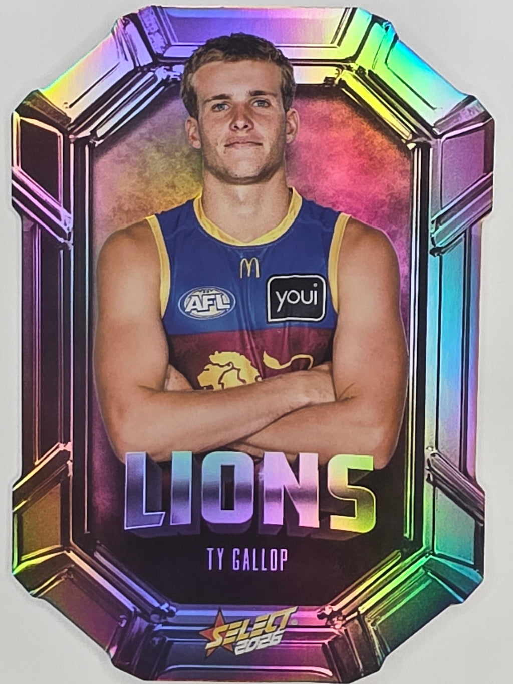 2026 AFL Footy Stars Octane Team Colours O13 Ty Gallop - Brisbane Lions