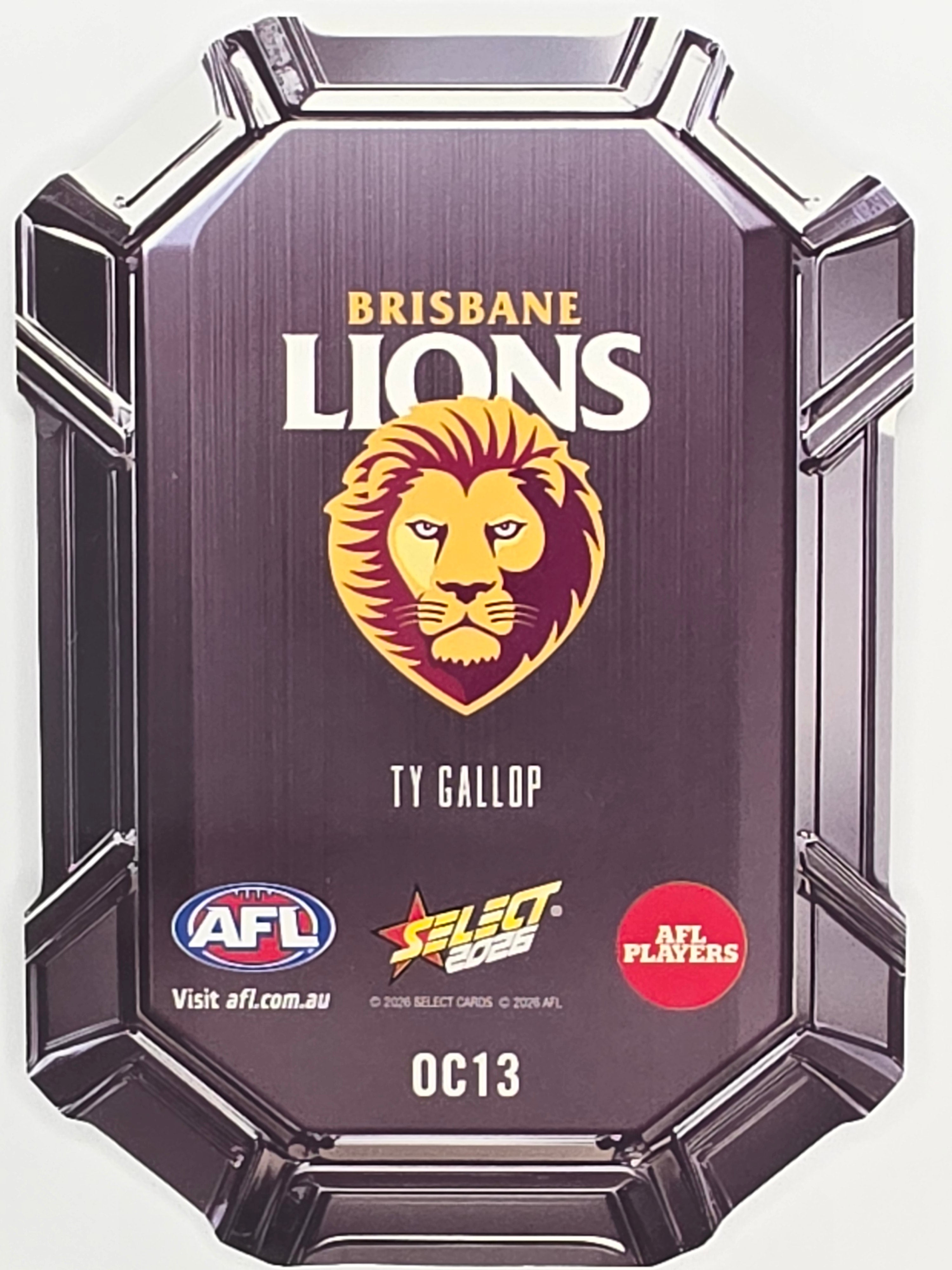 2026 AFL Footy Stars Octane Team Colours O13 Ty Gallop - Brisbane Lions