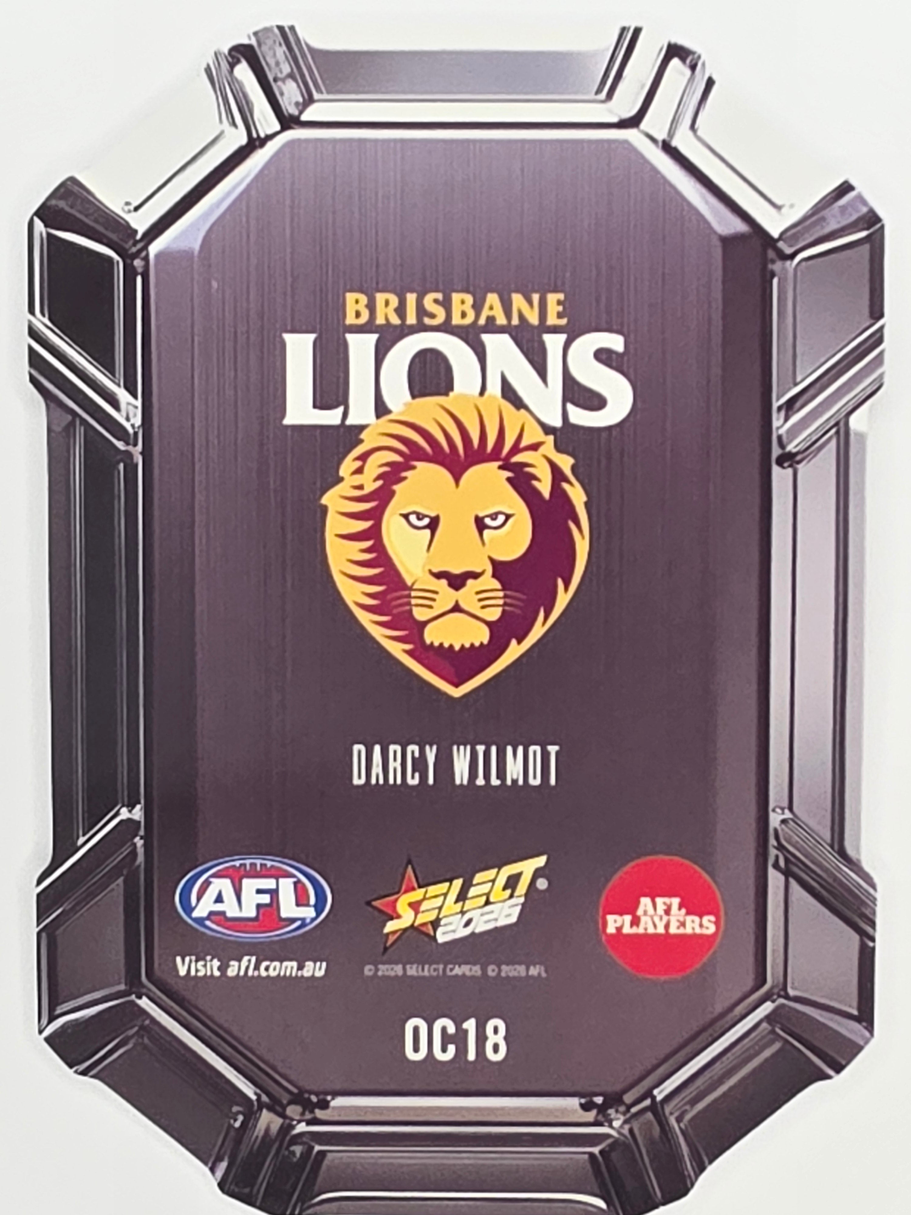 2026 AFL Footy Stars Octane Team Colours O18 Darcy Wilmot - Brisbane Lions