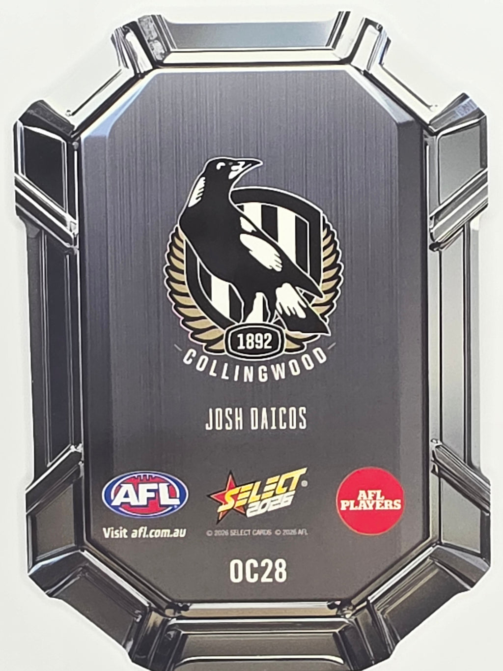 2026 AFL Footy Stars Octane Team Colours O28 Josh Daicos - Collingwood Magpies
