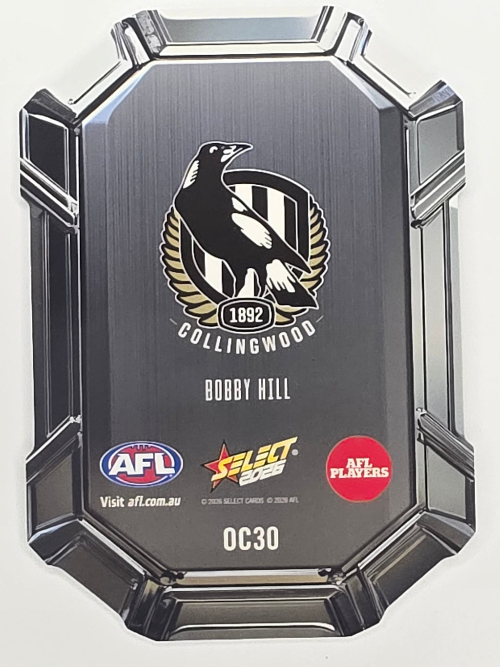 2026 AFL Footy Stars Octane Team Colours O30 Bobby Hill - Collingwood Magpies