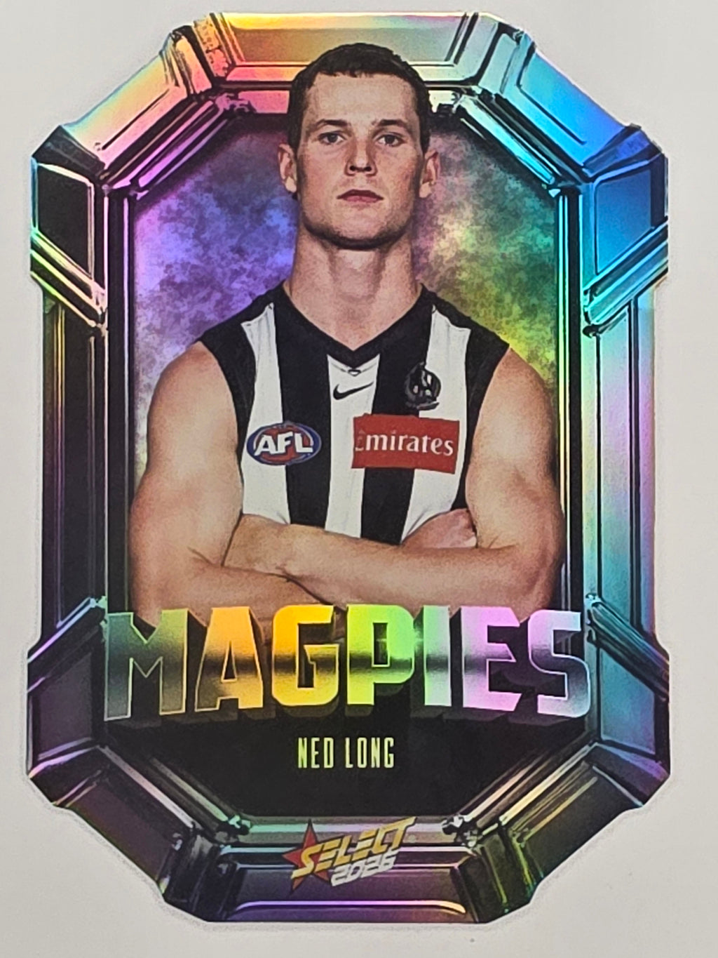 2026 AFL Footy Stars Octane Team Colours O31 Ned Long - Collingwood Magpies