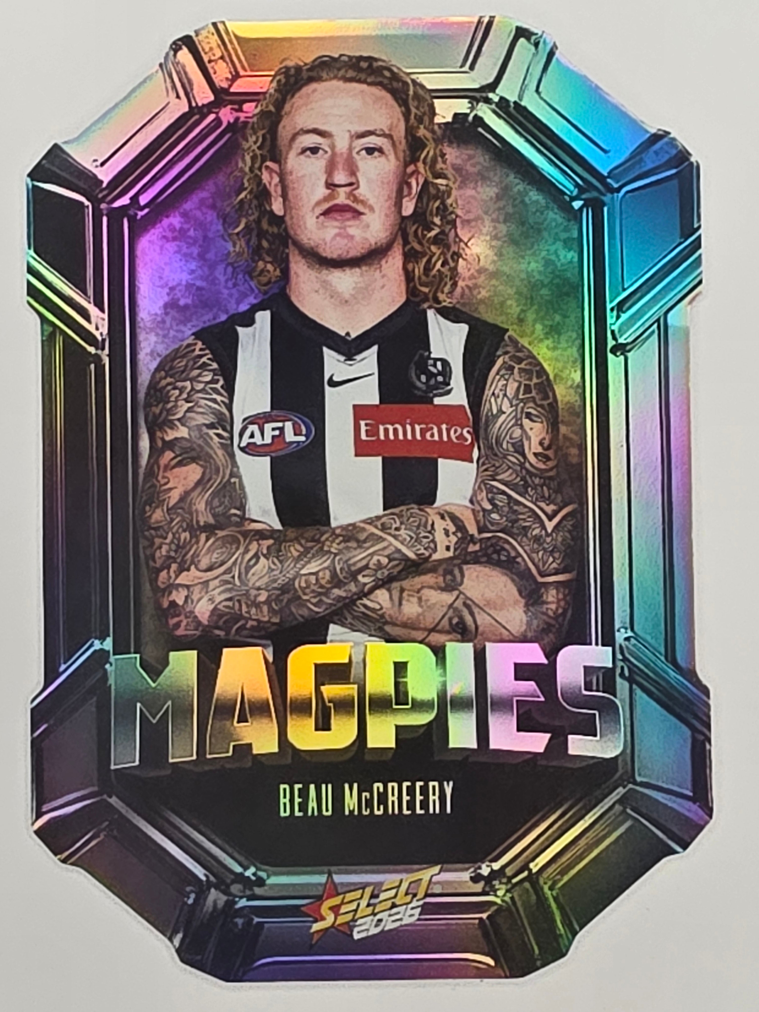 2026 AFL Footy Stars Octane Team Colours O32 Beau McCreery - Collingwood Magpies