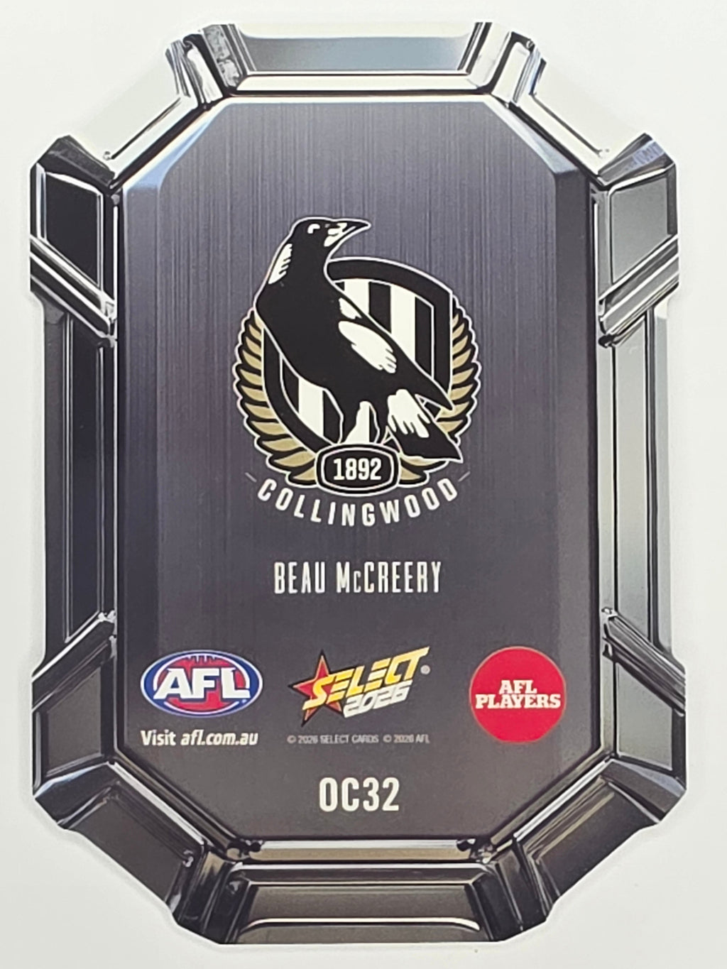 2026 AFL Footy Stars Octane Team Colours O32 Beau McCreery - Collingwood Magpies