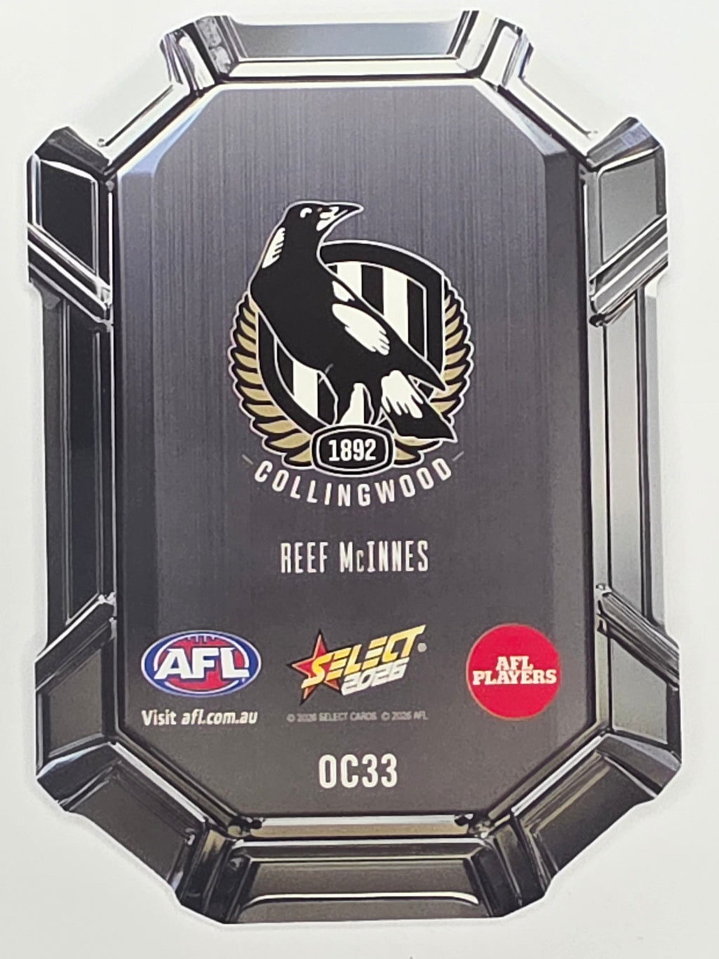 2026 AFL Footy Stars Octane Team Colours O33 Reef McInnes - Collingwood Magpies