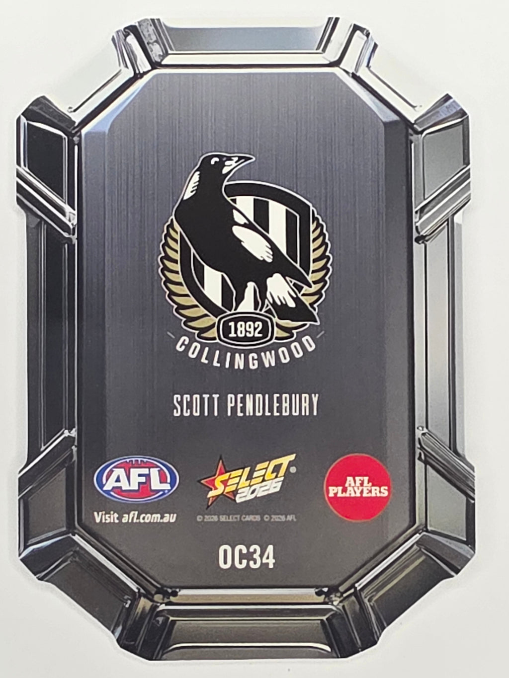 2026 AFL Footy Stars Octane Team Colours O34 Scott Pendlebury - Collingwood Magpies
