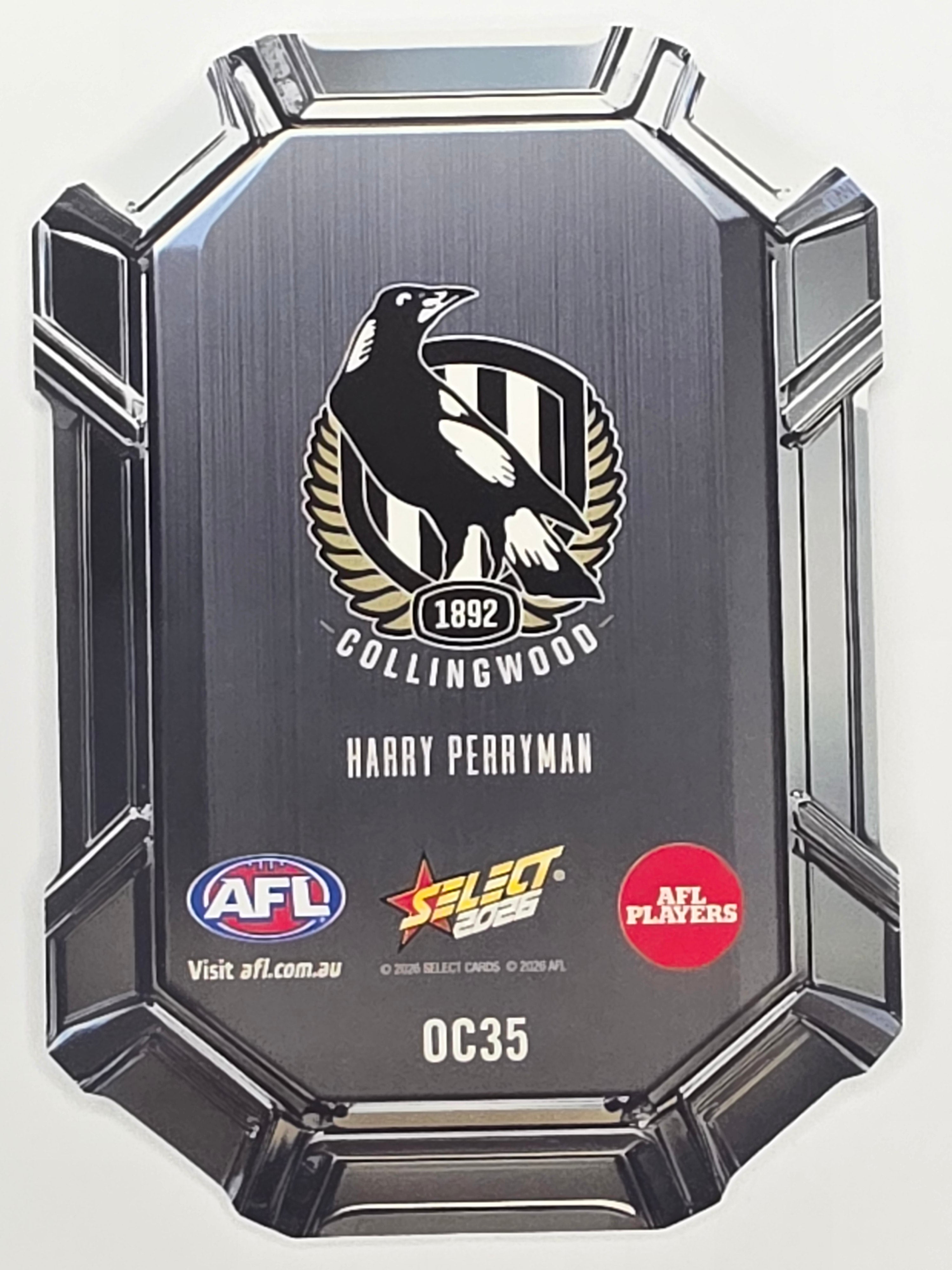 2026 AFL Footy Stars Octane Team Colours O35 Harry Perryman - Collingwood Magpies