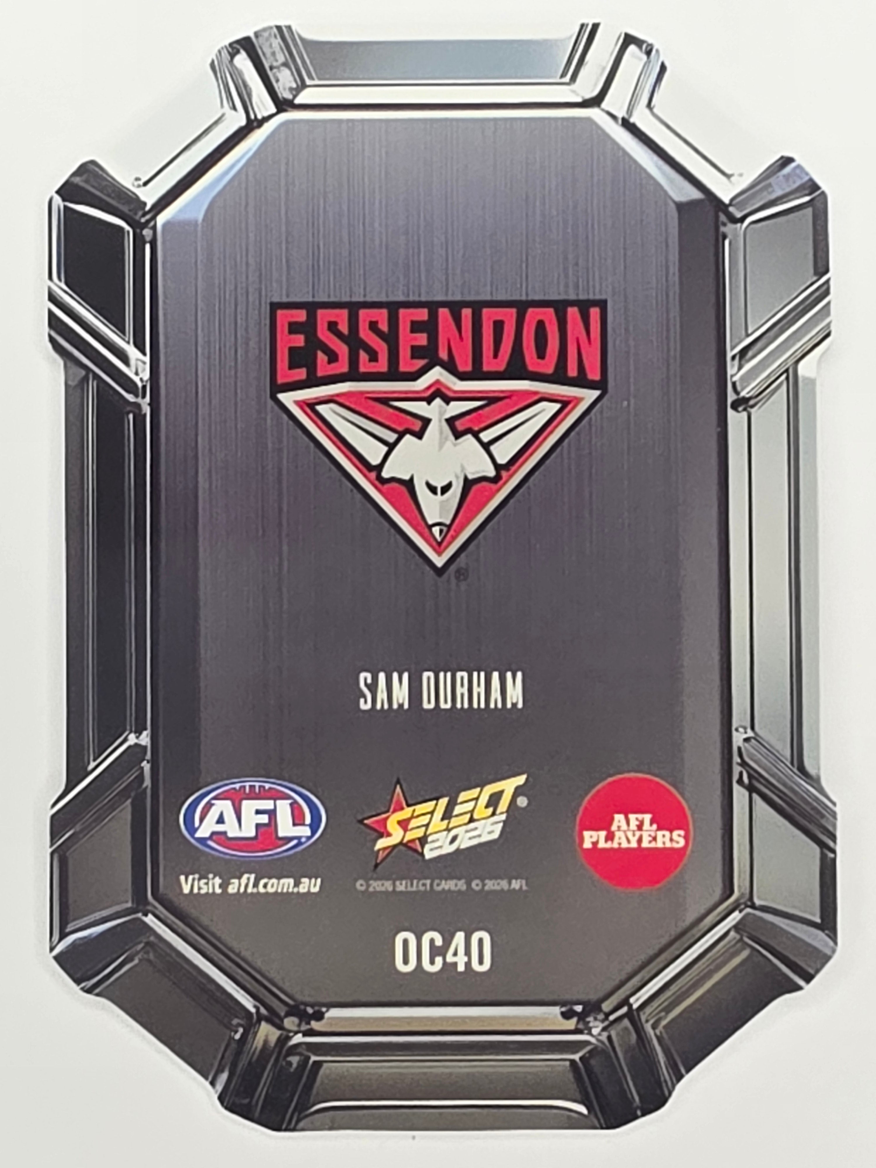 2026 AFL Footy Stars Octane Team Colours O40 Sam Durham - Essendon Bombers