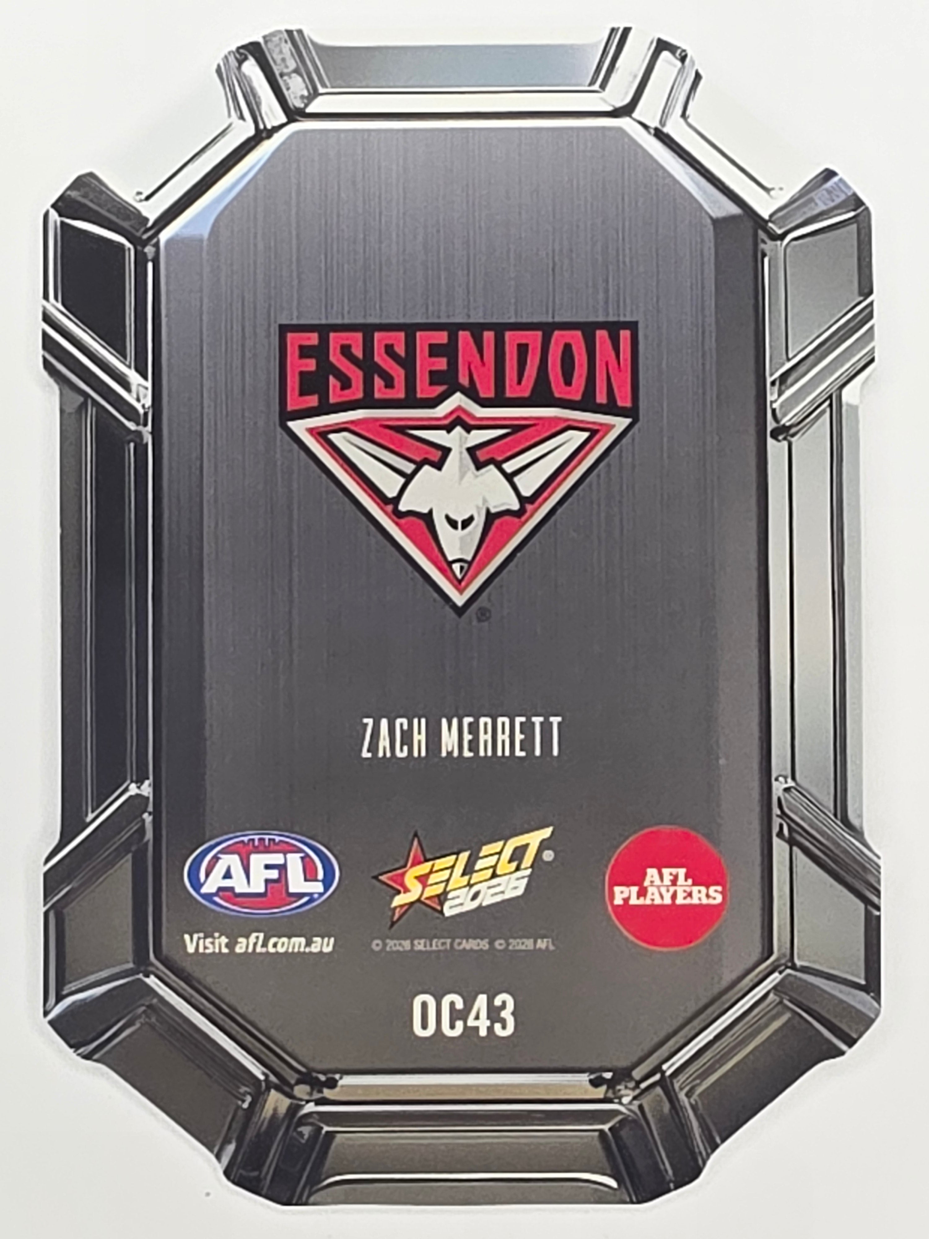 2026 AFL Footy Stars Octane Team Colours O43 Zach Merrett - Essendon Bombers