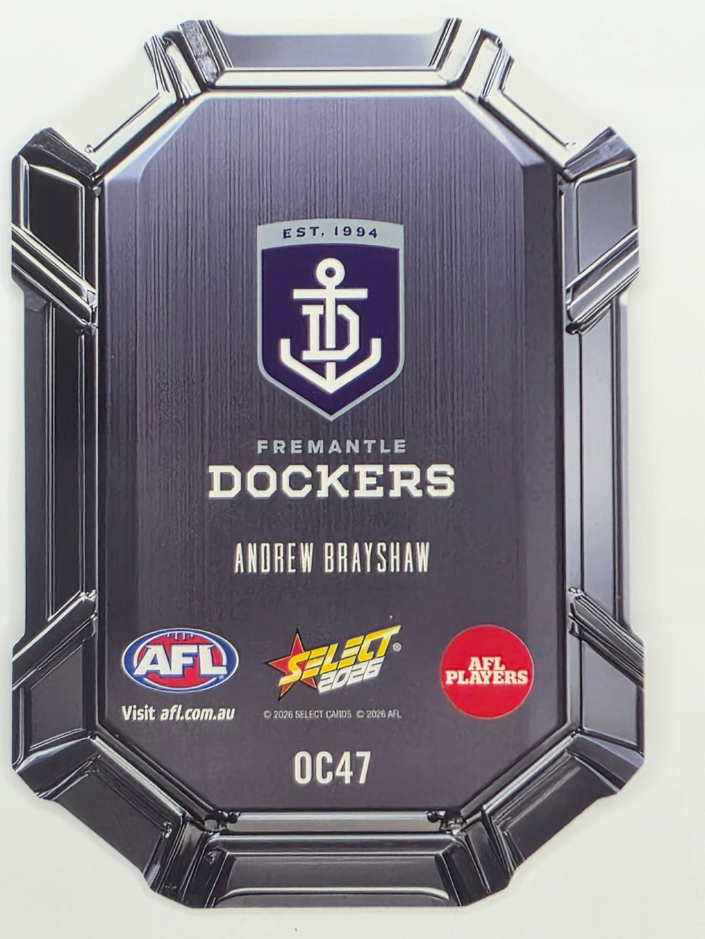 2026 AFL Footy Stars Octane Team Colours O47 Andrew Brayshaw - Fremantle Dockers