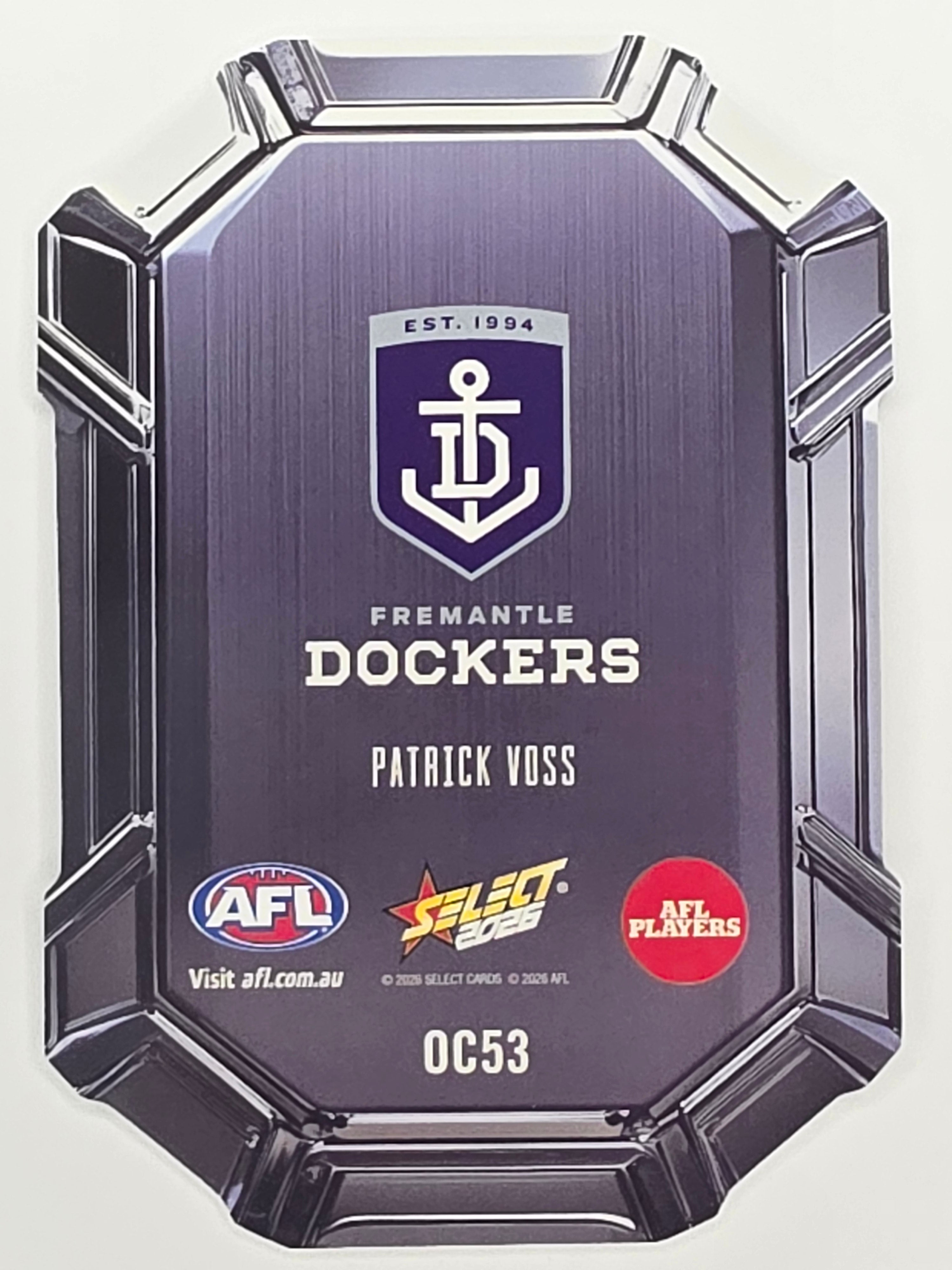 2026 AFL Footy Stars Octane Team Colours O53 Patrick Voss - Fremantle Dockers