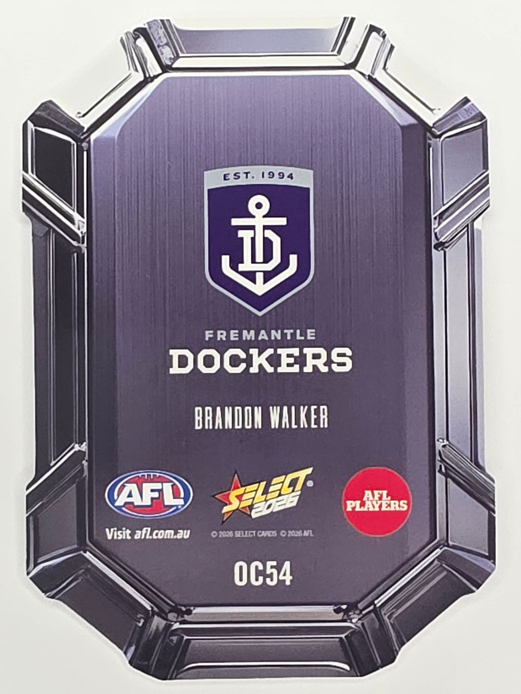 2026 AFL Footy Stars Octane Team Colours O54 Brandon Walker - Fremantle Dockers