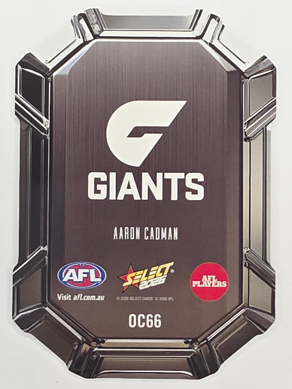 2026 AFL Footy Stars Octane Team Colours O66 Aaron Cadman - GWS Giants